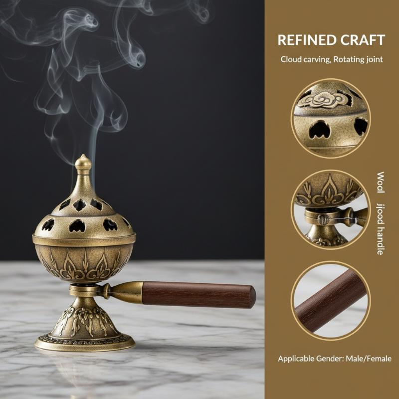 Home Fragrance Powder - Portable Rotating Incense Burner Non-Stick Powder